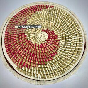 NWOT Small Charger Set (6) with Bowl Raffia/Wicker